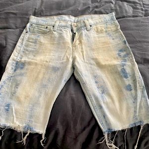 Acid wash Levi shorts